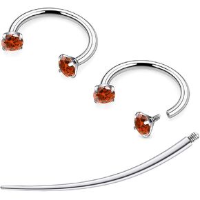 F136 Titanium 16g 8/10mm 10 Colors CZ Horseshoe Septum Lip Rings Cartilage Piercings Jewelry Forward Helix Tragus Daith Earrings for Women Men