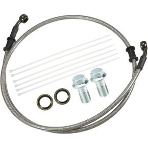 1 Set 1.2m 3.94ft Motorcycle Hydraulic Brake or Clutch Line Hose Universal for Motorcycle Dirt Bike ATV Moped Scooter with Screws Replacement