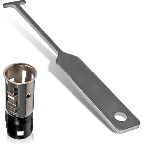 Lighter Socket Tool, Cigarette Lighter Socket Disassembly Tool Replacement 56457 25776667 J42059, Compatible with Buick Cadillac Chevrolet Gmc Hummer Oldsmobile Pontiac Saturn (Silver)