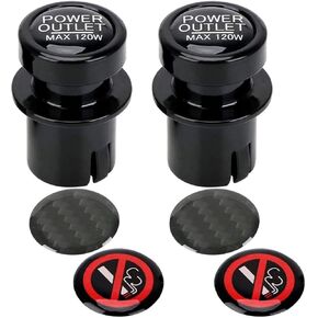 Cigarette Lighter Socket Cover Cap 2 Pack, Universal Waterproof Dustproof Plug for Car Power Port Outlet - Prevent Kids from Electric Shock