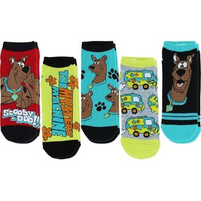 Hyp Womens Scooby Doo Socks - 5 Pack Low Cut Scooby Socks - Scooby-Doo and the Mystery Machine - Shoe Size 4-10
