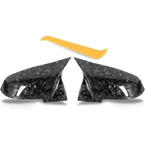 Replacement Wing Mirror Covers ABS Stylish Design Easy Installation Scratch - Resistants Exterior Accessories for B M W 1 2 3 4 Series X1 F20 F22 F23 F30 F31 F32 F33 (Carbon Fiber Pattern)