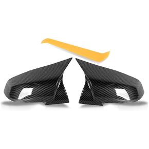 مرآة الجناح البديلة تغطي التصميم الأنيق تصميمًا سهلاً للتثبيت - الملحقات الخارجية المقاومات لـ B M W 1 2 3 4 Series X1 F20 F22 F23 F31 F32 F33 (نمط ألياف الكربون) in Kuwait
