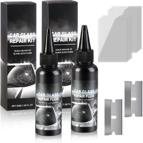 2PCS CAR CAR Windshield Crack Kit ، 2025 ترقية Cracks Cracks Gone Repair ، أدوات الزجاج الأمامي للزجاج سائل إصلاح الخدش ، وسرعان ما إصلاح الخدوش والشقوق