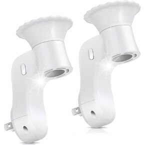[Upgrade] 2PCS Wall Fragrance Plug in with Light Compatible with Bath and Body Works WallFlower Fragrance,Rotating Control Scent Diffuser Plugs Essential Oil Plugs in Wall for Home,Office/Plug Only