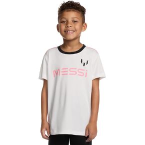 Boys' Lifestyle Short Sleeve Top, Standard Shirt with Logo, Comfortable Fit