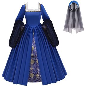 Anne Boleyn Dress Tudor Queen Cosplay Costume Renaissance Dress Elizabethan Ball Gown