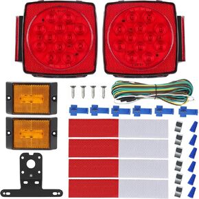 Trailer Light Kit,Led Trailer Lights,Led Trailer Light Kit,for Trailers, Boat Trailer Truck,IP68 Water Resistant
