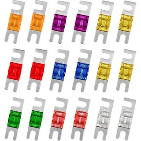 18 PCS Mini ANL Fuse, ANL Blade Fuse 20A-150A for Marine Audio, Automotive Audio Video Electrical System