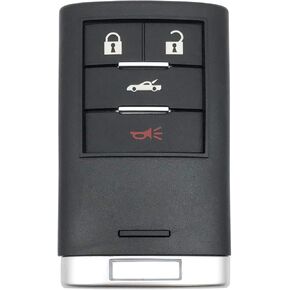 4 Button Replacement Key Fob Cover Case fit for Cadillac XLR for Chevy Corvette C6 Keyless Entry Key Fob Shell (M3N5WY7777A)