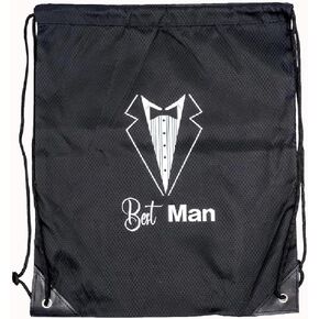 Team Groom Drawstring Bag - Black Polyester - Durable and Stylish Gift for Weddings and Bachelor Parties in Saudi Arabia