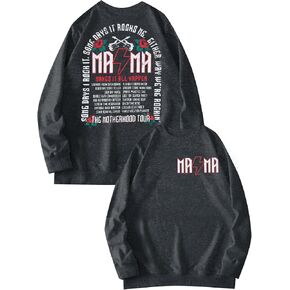 ALLTB Mama Sweatshirt for Women Oversized Mama Letter Print Shirt Fall Long Sleeve Pullover Tops Casual Loose Fit