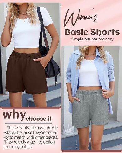 Ficerd 3 Pack Shorts Women's Gwing Shorts عالية الخصر تمرين صيفي مريح صالة قصيرة مع سراويل رياضية عصرية رياضية in Saudi Arabia