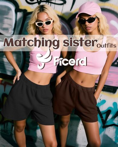 Ficerd 3 Pack Shorts Women's Gwing Shorts عالية الخصر تمرين صيفي مريح صالة قصيرة مع سراويل رياضية عصرية رياضية in Saudi Arabia