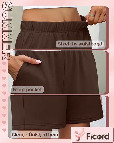 Ficerd 3 Pack Shorts Women's Gwing Shorts عالية الخصر تمرين صيفي مريح صالة قصيرة مع سراويل رياضية عصرية رياضية in Saudi Arabia