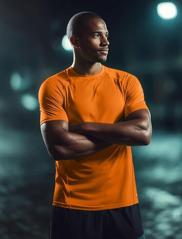قمصان Zengjo Running للرجال الجاف الجاف تي شيرت تي شيرت رطوبة رطوبة تي شيرت لتدريب تجريب الصالة الرياضية in Kuwait