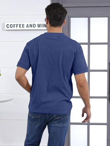 Mens T Shirts Summer Short Sleeve V Neck T-Shirt Casual Corduroy Shirt Fitted Tee Shirt in Saudi Arabia