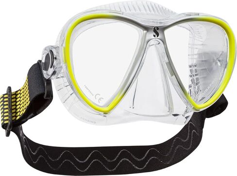 Scubapro Synergy Twin Mask with Comfort Strap - Black/Silver - Black Silicone - Mirrored Lens in Saudi Arabia