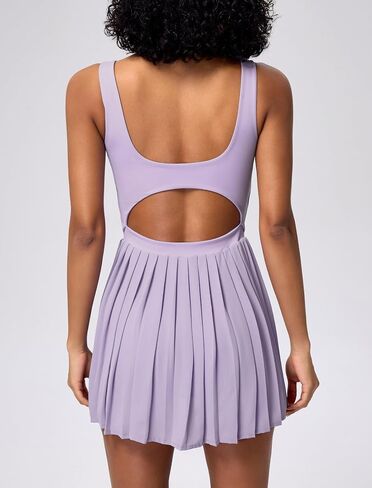 Womens 2025 Tennis Dress Built in Shorts & Bra Athletic Dresses with Pockets Golf Workout Casual Summer Mini Dress in Kuwait