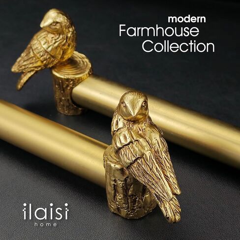 1-1/8 Inch Diameter Brushed Gold Curtain Rod with Bird Design Finials, 36-72'' Telescoping Single Curtain Rods for window width 24-68 inch, 1 pack in Saudi Arabia