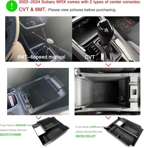 2024 WRX Manual Center Console Organizer Tray Compatible for 2022 2023 2024 Subaru WRX 6speed Manual Center Console Armrest Storage Box for Subaru WRX Accessories 2022 2023 2024 in Saudi Arabia