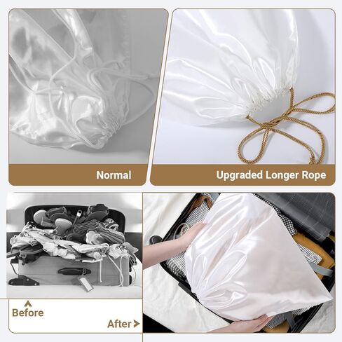 Ewen 7pcs أكياس الغبار لحقائب اليد ، حقيبة غلاف غبار الساتان ، 2pack 11.8x15.7in حقيبة غبار للأحذية ، 2pcs 19.6x15.7in التخزين ، حزمة 3 23.6x19 in Kuwait