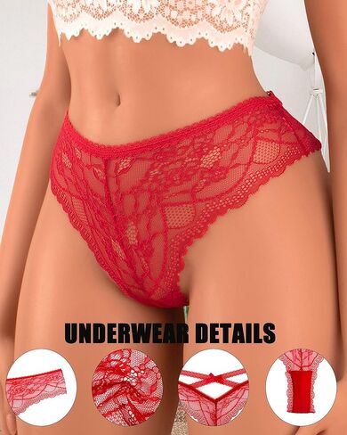 ملابس داخلية نسائية من Hibluco، سراويل داخلية مثيرة، بيكيني من الدانتيل، سراويل داخلية قصيرة قابلة للتمدد in Kuwait