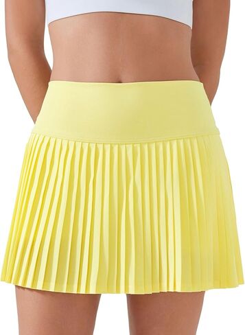 altiland Womens' Cool Feeling Pleated Tennis Athletic Running Mini Skirts with Shorts 3" in Kuwait