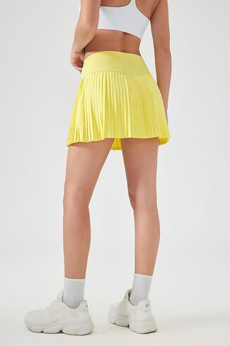 altiland Womens' Cool Feeling Pleated Tennis Athletic Running Mini Skirts with Shorts 3" in Kuwait