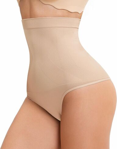 INNERSY Tummy Control Thong Shapewear Panties for Women High Waisted Seamless Body Shaper Underwear in Saudi Arabia
