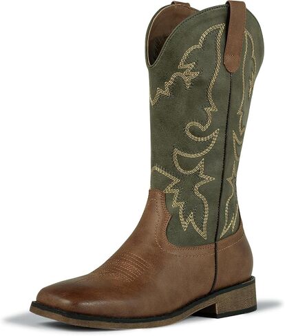 J's.o.l.e Square Toe Cowboy Cowgirl Boots for Women Mid Calf Ladies Fashion Embroidered Western Boots in Saudi Arabia
