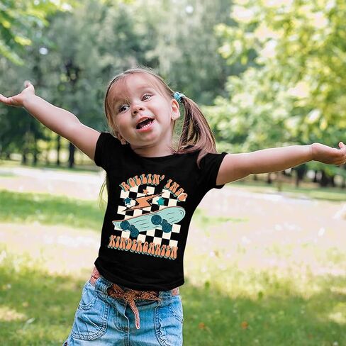 Rollin Into Kindergarten Shirt Boys Girls First Day of Kindergarten T Shirts Little Kids Tee Top in Saudi Arabia