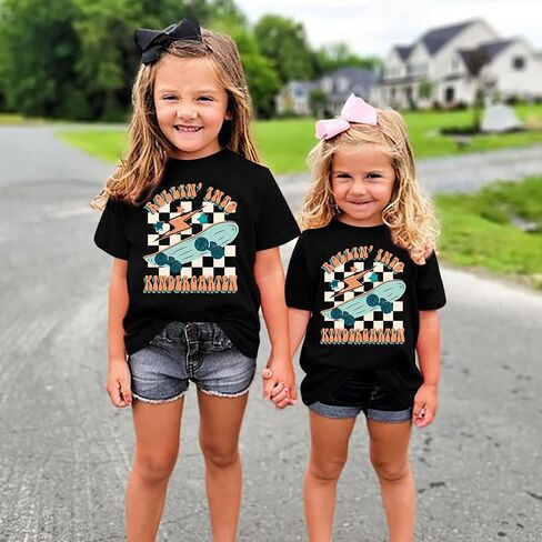 Rollin Into Kindergarten Shirt Boys Girls First Day of Kindergarten T Shirts Little Kids Tee Top in Saudi Arabia