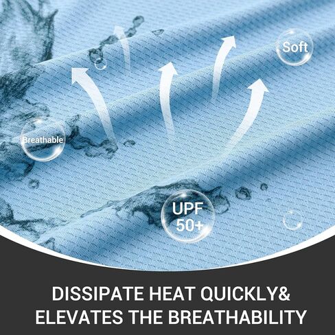 Palmyth Mens Fishing Shirts UPF 50+ Sun Protection Short Sleeve UV T-Shirts Breathable Quick-Dry in Kuwait