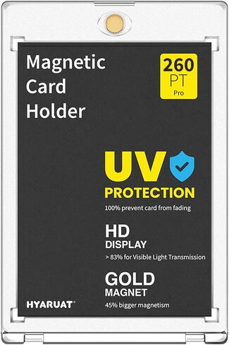 180pt Magnetic Card Holders for Trading Cards - 1 Pack Clear One Touch Hard Cases with Stronger Magnet, UV Protection in Saudi Arabia