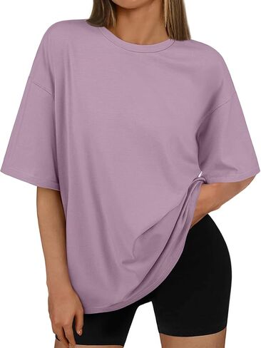 Outomet Womens Excertize Terts تمرين بالإضافة إلى حجم قصير الأكمام قمم قصيرة غير رسمية Tees Summer Endery Trendy 2025 in Kuwait