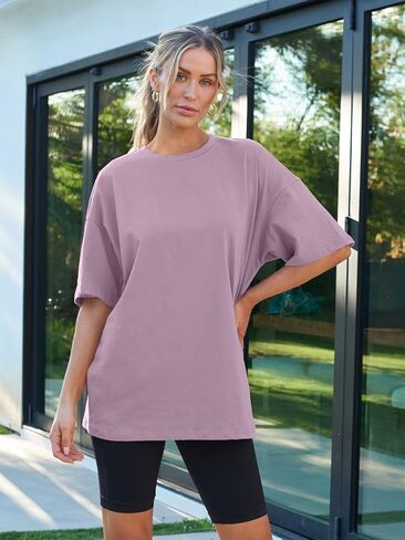 Outomet Womens Excertize Terts تمرين بالإضافة إلى حجم قصير الأكمام قمم قصيرة غير رسمية Tees Summer Endery Trendy 2025 in Kuwait