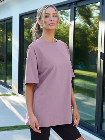 Outomet Womens Excertize Terts تمرين بالإضافة إلى حجم قصير الأكمام قمم قصيرة غير رسمية Tees Summer Endery Trendy 2025 in Kuwait