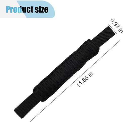 2PCS Car Headrest Grab Handles, Headrest Paracord Safety Grab Handle, Rear Seat Passenger Roll Bar Car Assist Handle, Universal Handle Kit for Car, SUV, Truck, Pickup (Black) in Kuwait