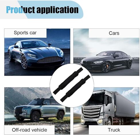 2PCS Car Headrest Grab Handles, Headrest Paracord Safety Grab Handle, Rear Seat Passenger Roll Bar Car Assist Handle, Universal Handle Kit for Car, SUV, Truck, Pickup (Black) in Kuwait