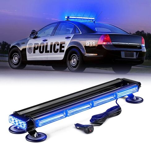 Xprite 26 "LED LED Strobe Rrofe -Rrowing Light Light ، مصابيح سلامة منارة مزدوجة الجانبية مع مركبات الطوارئ سيارات الإطفاء الشاحنات الأمن المروري الأبيض والأحمر in Kuwait