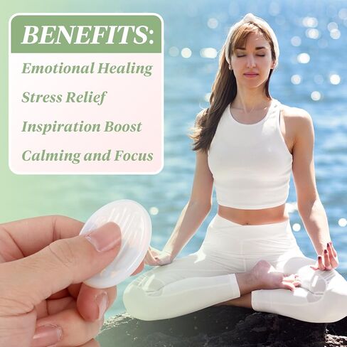 3 Pcs Thumb Worry Stones Dot Rose Quartz Chakra Striped Opalite Anxiety Palm Stone Crystal Hand-Carved Healing Stones with 3 Kraft Cards Grounding Soothing Stones for Anxiety for Relief Meditation in Kuwait