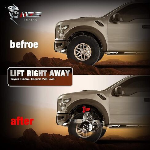 MZS Leveling Kit 2 inch Front Lift Strut Spacers Compatible with 2007-2024 Tundra (Not For TRD Pro) | 2008-2022 Sequoia 2X2 4X4 Aluminum in Saudi Arabia