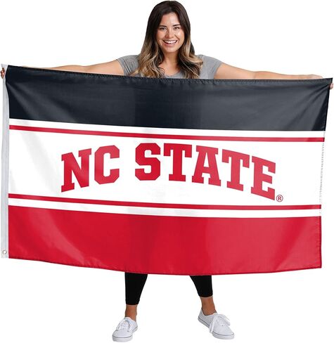 FOCO NCAA Nebraska Cornhuskers للجنسين مزدوج الجوانب 3' x 5' شعار الفريق علم أفقي، أفقي 3' x 5'، مقاس واحد in Saudi Arabia