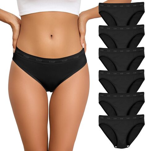 Women's Bikini Underwear Seamless High Cut Cheeky Hipster Panties for Women Pack of 6 Low Rise Briefs in Saudi Arabia