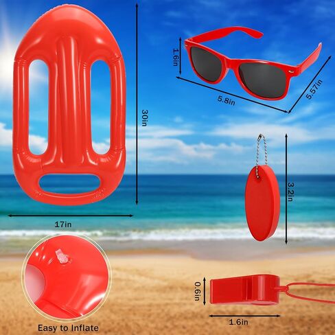 TTQ 6Pcs Guard Costume Set Include Guard Hat Fanny Pack Sunglasses Inflatable Float Whistle with Lanyard and Keychain in Kuwait