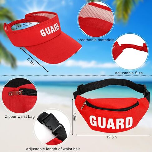 TTQ 6Pcs Guard Costume Set Include Guard Hat Fanny Pack Sunglasses Inflatable Float Whistle with Lanyard and Keychain in Kuwait