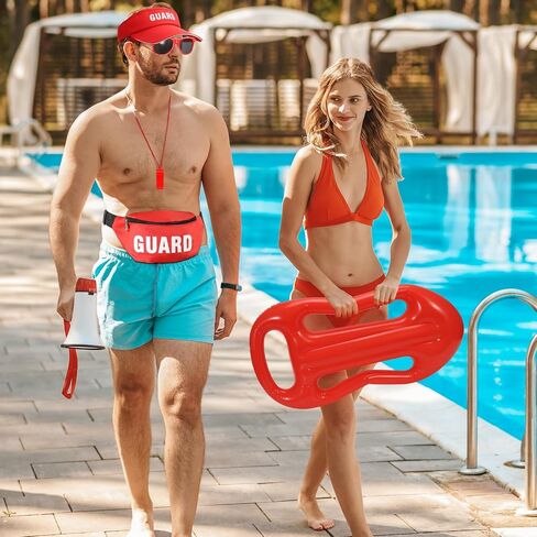 TTQ 6Pcs Guard Costume Set Include Guard Hat Fanny Pack Sunglasses Inflatable Float Whistle with Lanyard and Keychain in Kuwait