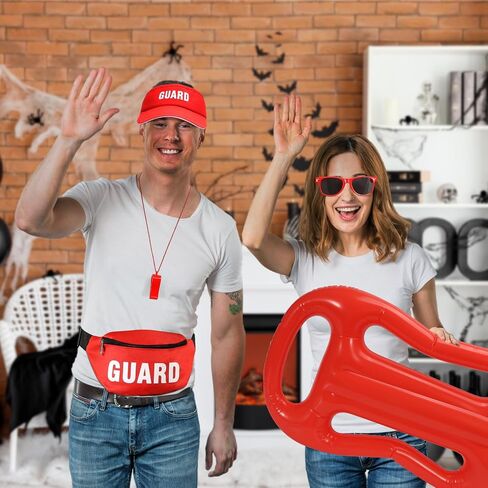 TTQ 6Pcs Guard Costume Set Include Guard Hat Fanny Pack Sunglasses Inflatable Float Whistle with Lanyard and Keychain in Kuwait