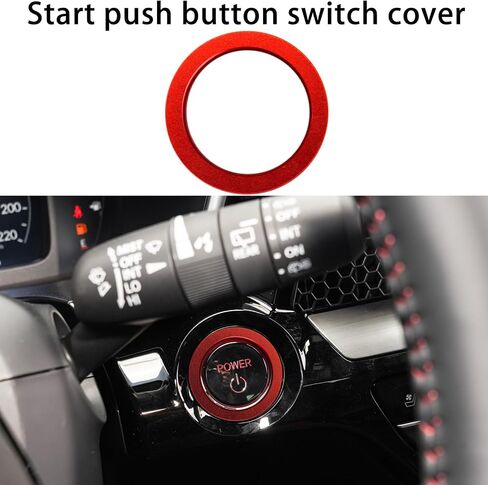 Air Conditioning Vent Knob Cover for Honda Civic Accessories 2022-2024 2025, for CRV 2023 2024 2025 Start Stop Push Button Ring, Vent Lever Trim, AC Switch/Volume Knob Cover (9pcs, Red) in Saudi Arabia